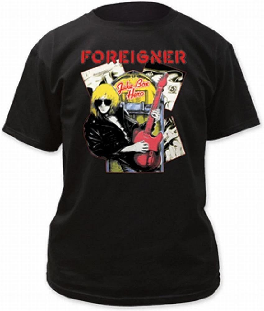 Foreigner  Juke Box Hero  100% Cotton T-shirt Mens Tees Top - Medium - FREE SHIPPING M