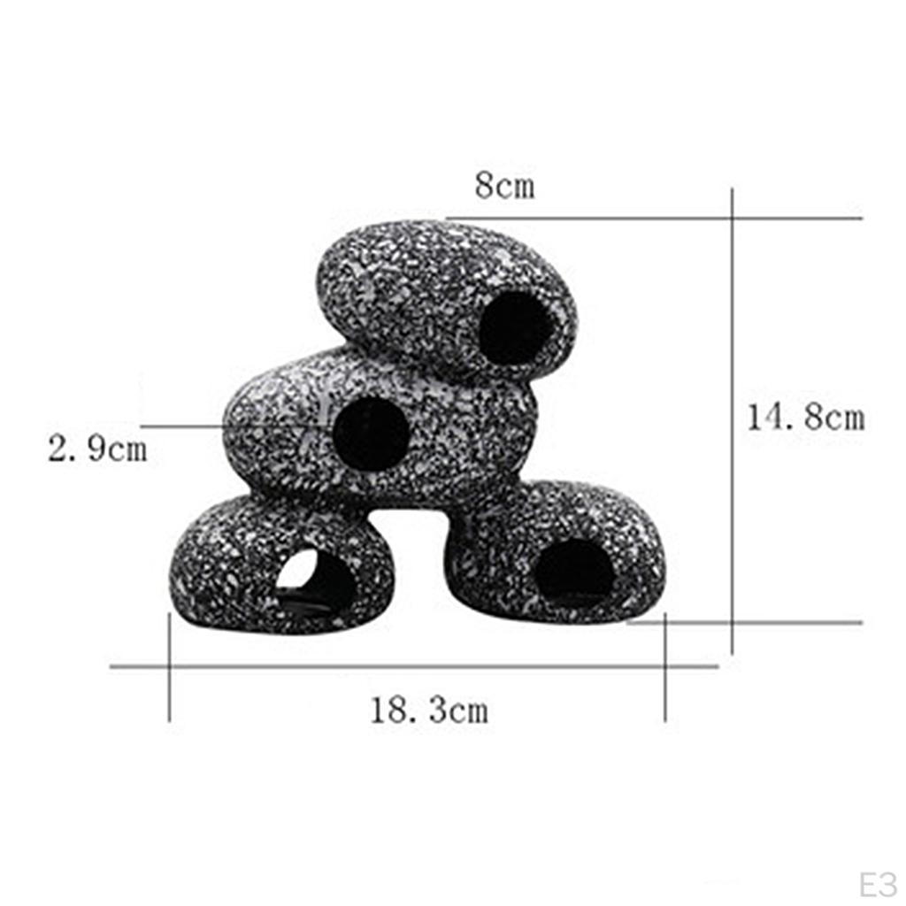 Ceramics Aquarium Cave Rock Hideout Fish Tank Play Rest for Cichlid Hiding Breeding Spawning