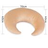 Crescent-shaped Backrest Cushion, Soft and Flexible, Perfect for Baby's Arms, Games, Nursing, and More. Includes a Washable Cover (brown).