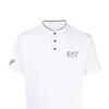 Emporio Armani EA7 SS23 Letter And Number Print Straight Fit Casual Short Sleeve Polo Shirt Men tops White 8NPT21-PJEMZ-01100