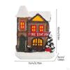 House Decoration LED Lights Christmas Town Scene Desktop Ornaments Figurines Buildings Battery