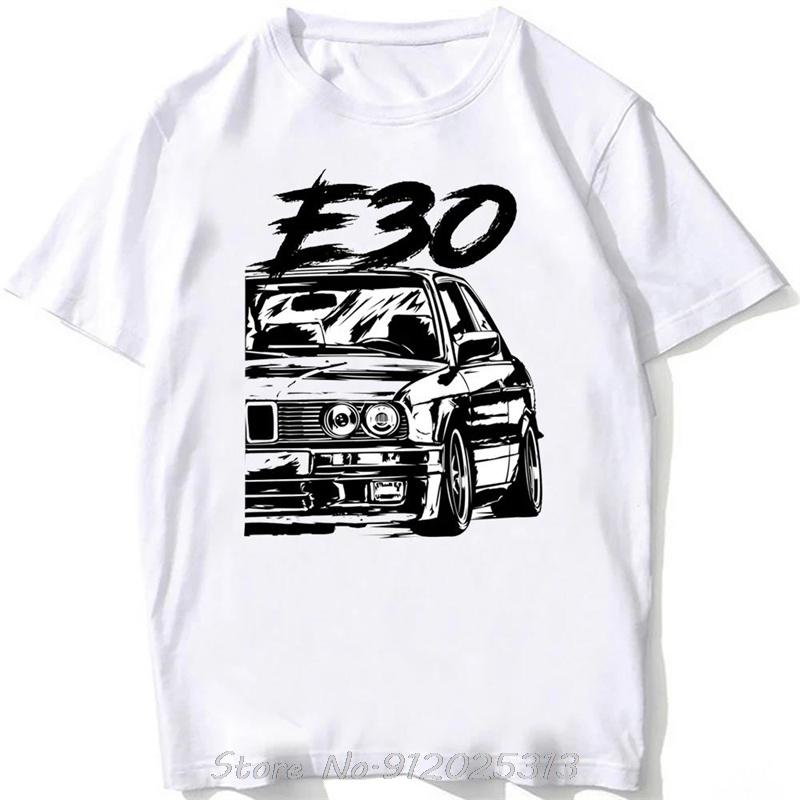 Oversized tshirt Retro Germany EUDM - E34 M5 Tshirts Old Legend E30 M3 Classic Car T-Shirt Boy Casual Tops White Graphic tshirt