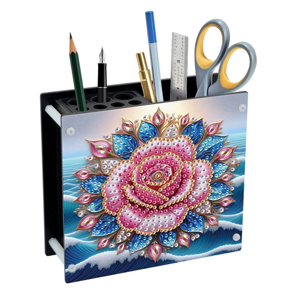 DIY Diamond Painting Kit Special Shape Diamond Pen Container Office Supplies Storage Box Rhinestone Art Desk Organizer for Desk