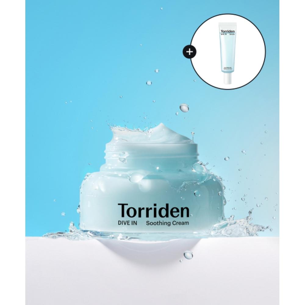 Torriden Dive In Low Molecule Hyaluronic Acid soothIng Cream 80ml  + Dive In Serum 20ml FREE