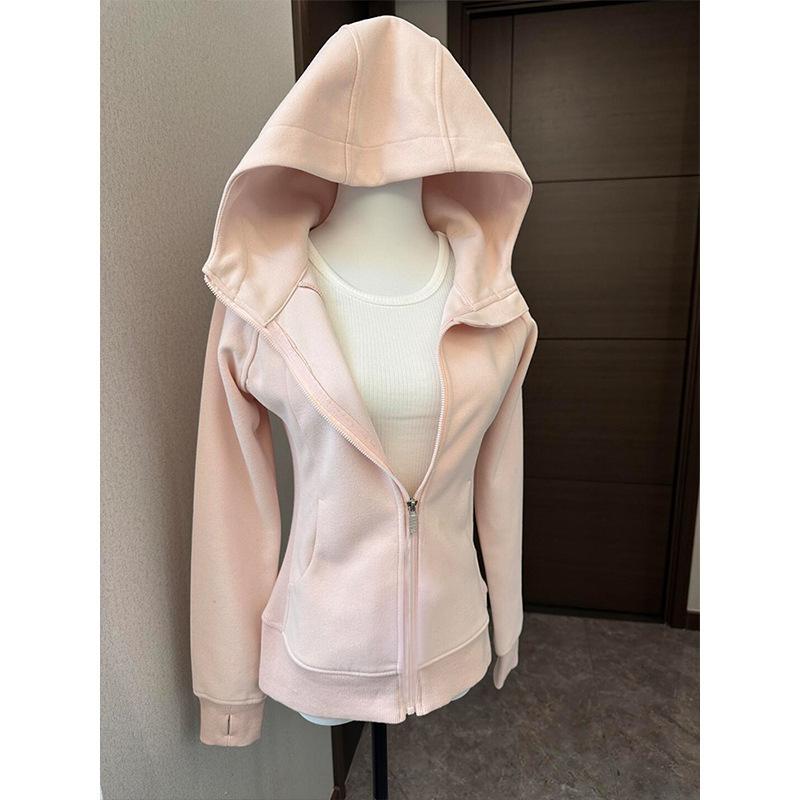 

Весенняя приталенная куртка женская новая с подплечниками, капюшоном и поясом M