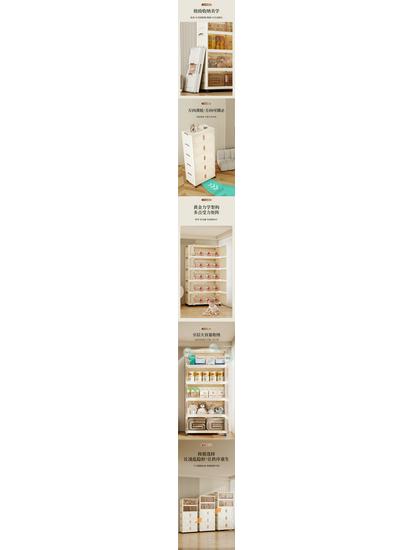 Multi-Layer Foldable Storage Cabinet for Baby Clothes & Snacks