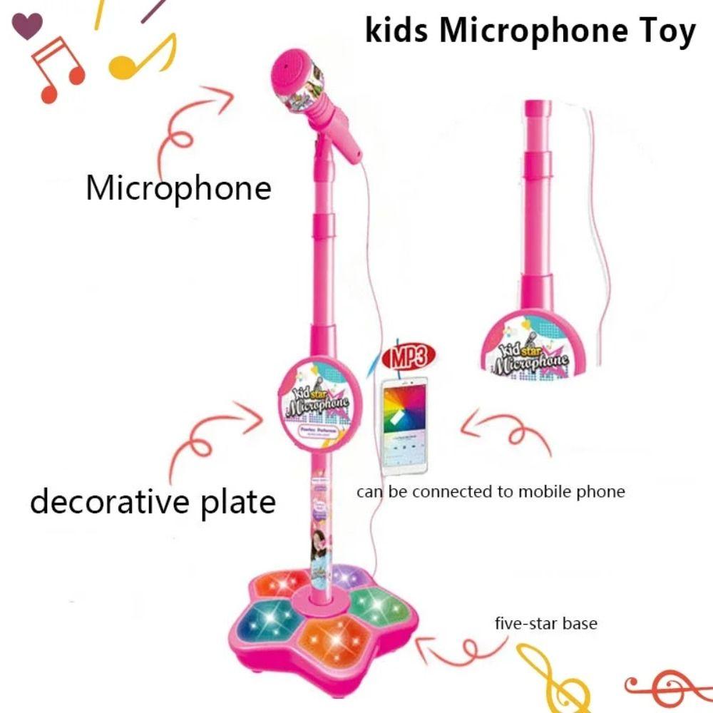 Simulation Kids Microphone With Stand Mic Music Toy New Singing Toys  Children