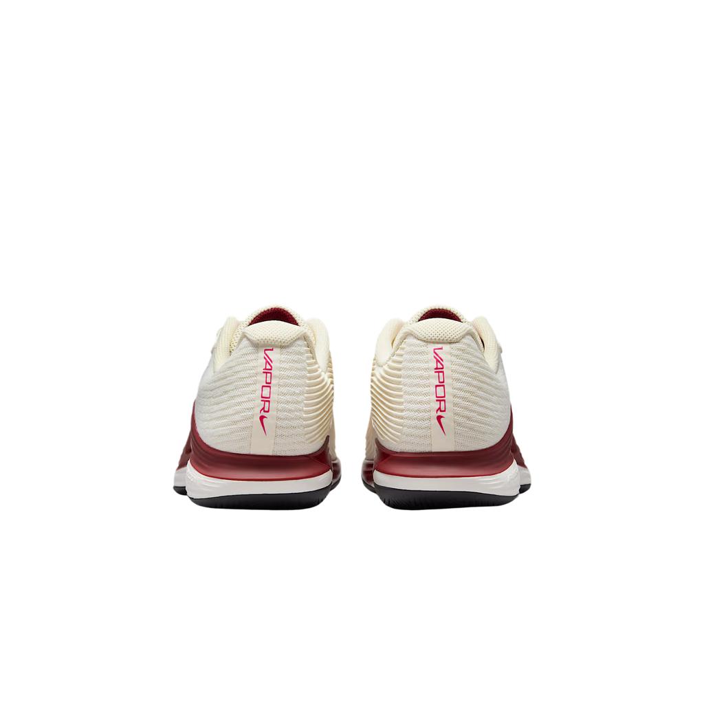 Nike Court Air Zoom Vapor 12 HC Team Red Rush Pink Damen Sneaker Creme Pale-Ivory Sail FV5554-104