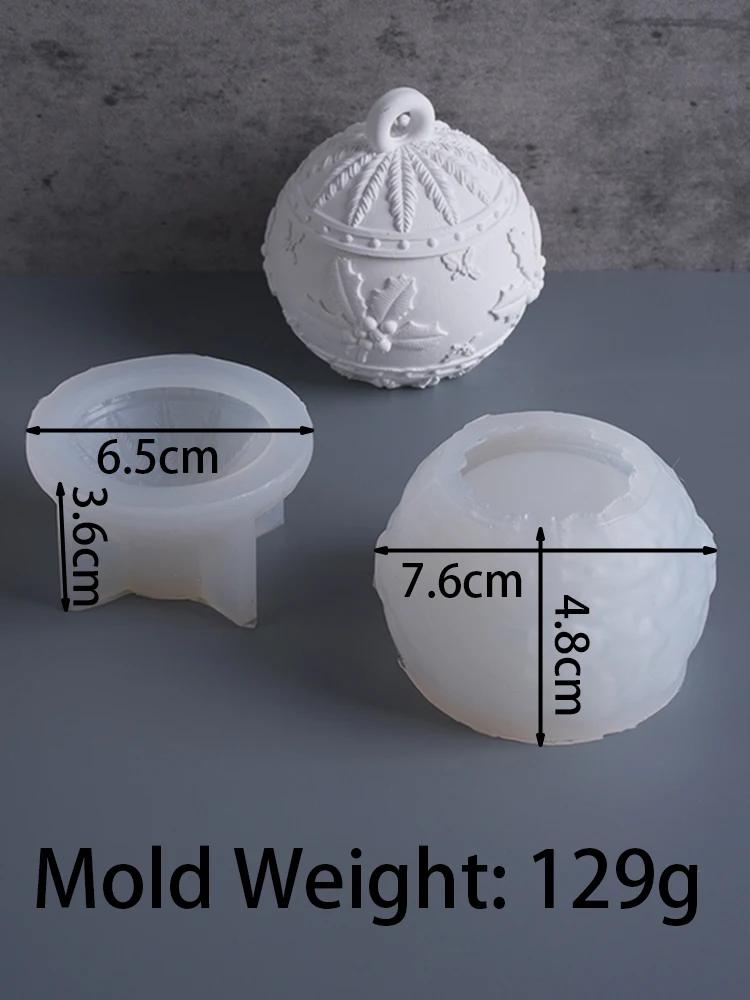 

Силиконовая форма для баночки с ягодами Relief Snows с крышкой, 3D, для DIY, ручной работы, бетонная, круглая, для ароматических свечей, рождественское рукоделие