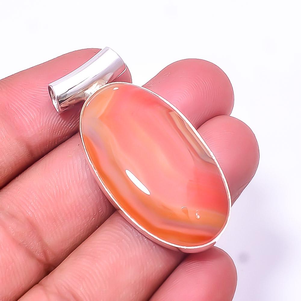 

Подвеска из стерлингового серебра 925 пробы с полосой сердолика, Бразилия, 1,64 дюйма P799732323