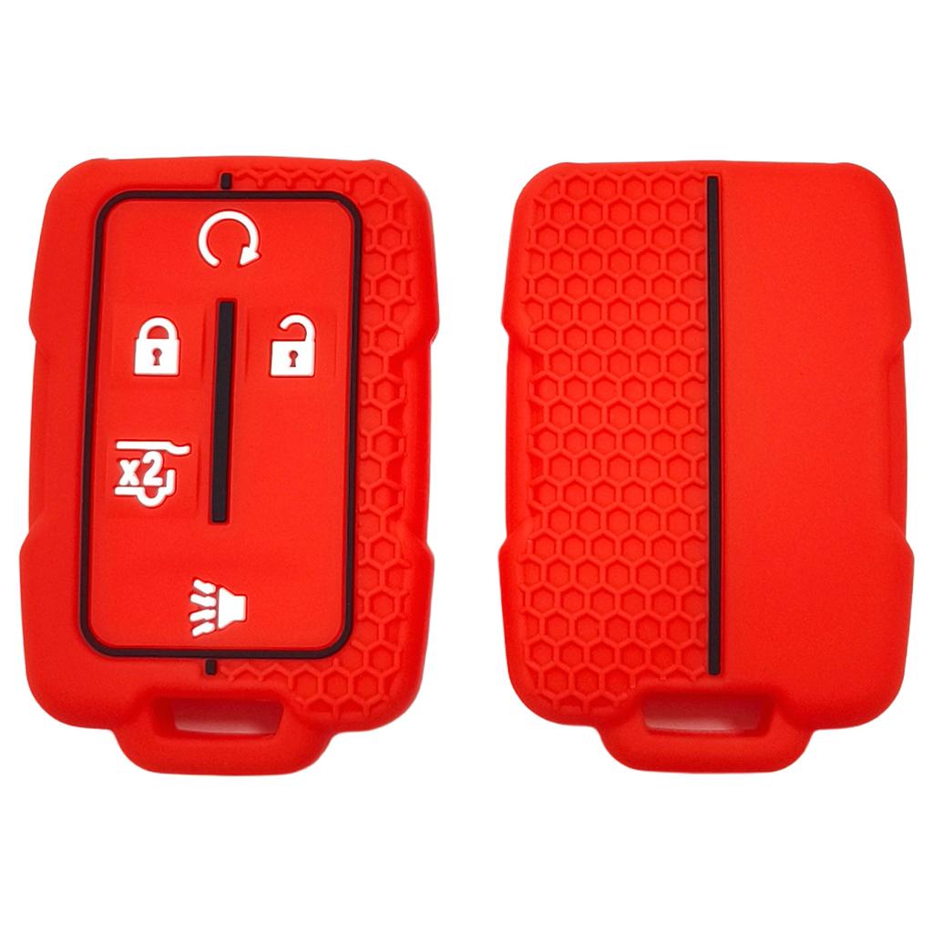 Silicone Car Key Case Shell Soft Remote Cover Protector for Chevrolet Suburban Tahoe Colorado Silverado GMC Canyon Sierra Yukon