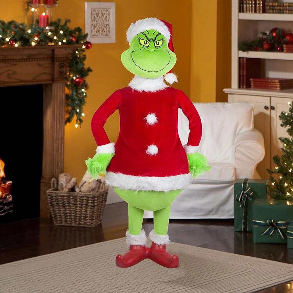 New Christmas Green Monster Doll Collectible Christmas Grinch Plush Toy Children's Christmas Cartoon Gift Doll Kids Holiday Gift