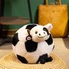 Soccer Cow Plush Toy Adorable Cow Pillow Soft Stuffed Animal Cute Cuddly Gift for Kids Birthday Nursery Decor