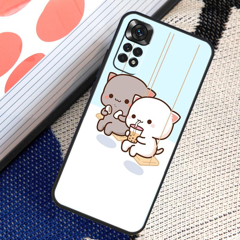 

Чехол Mochi Peach Cat для Xiaomi Redmi Note 11 10 8 9 12 Pro Note 11S 10S 9S 8T Redmi 10 10C 12C 9C 9T Redmi Note 11S