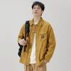 American Heavy Retro Denim Jacket Men'S Loose Large Size Trendy Handsome Tooling Jacket Trendy Brand