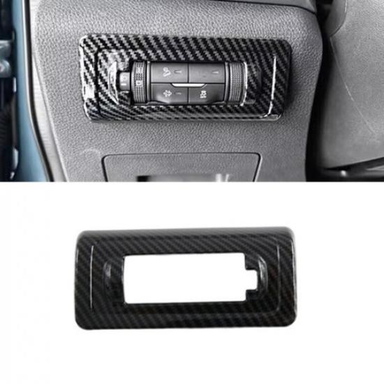 Carbon Fiber Headlight Switch Button Cover Trim For Isuzu D-Max Dmax 2023 2024