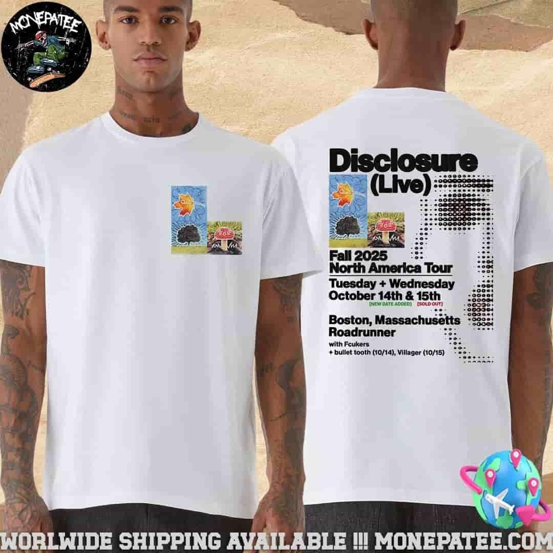 Disclosure Fall North America Tour Dates List 2026 Merchandise 2 Sided T-Shirt M