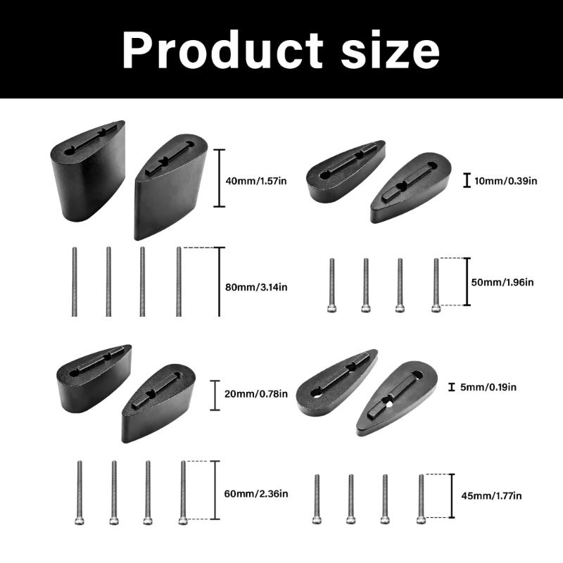 2pcs Carbon Fibers Bike Handlebars Risers Spacers Bike Handlebars Elevations Spacer for Enhancing Cycling Comfortable