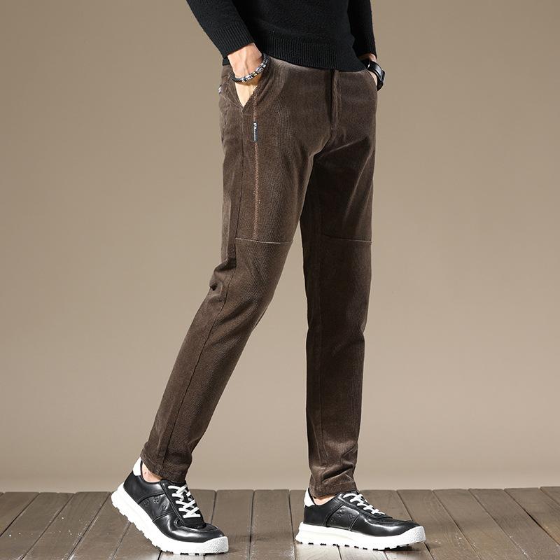 Spring New Korean Fashion Straight Tube Casual Pants Corduroy Casual Pants Men's Light Business Pants Men's Wear