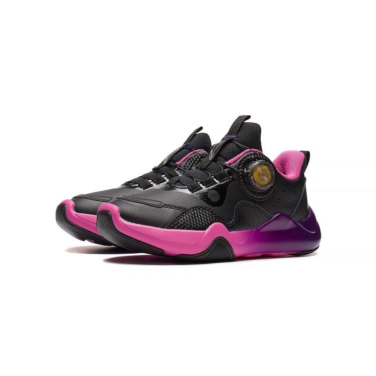 Li Ning Comfortable Daily Wear Durable Rebound Breathable Casual Shoes Kids Shoes Purple Pink YKCS176-15