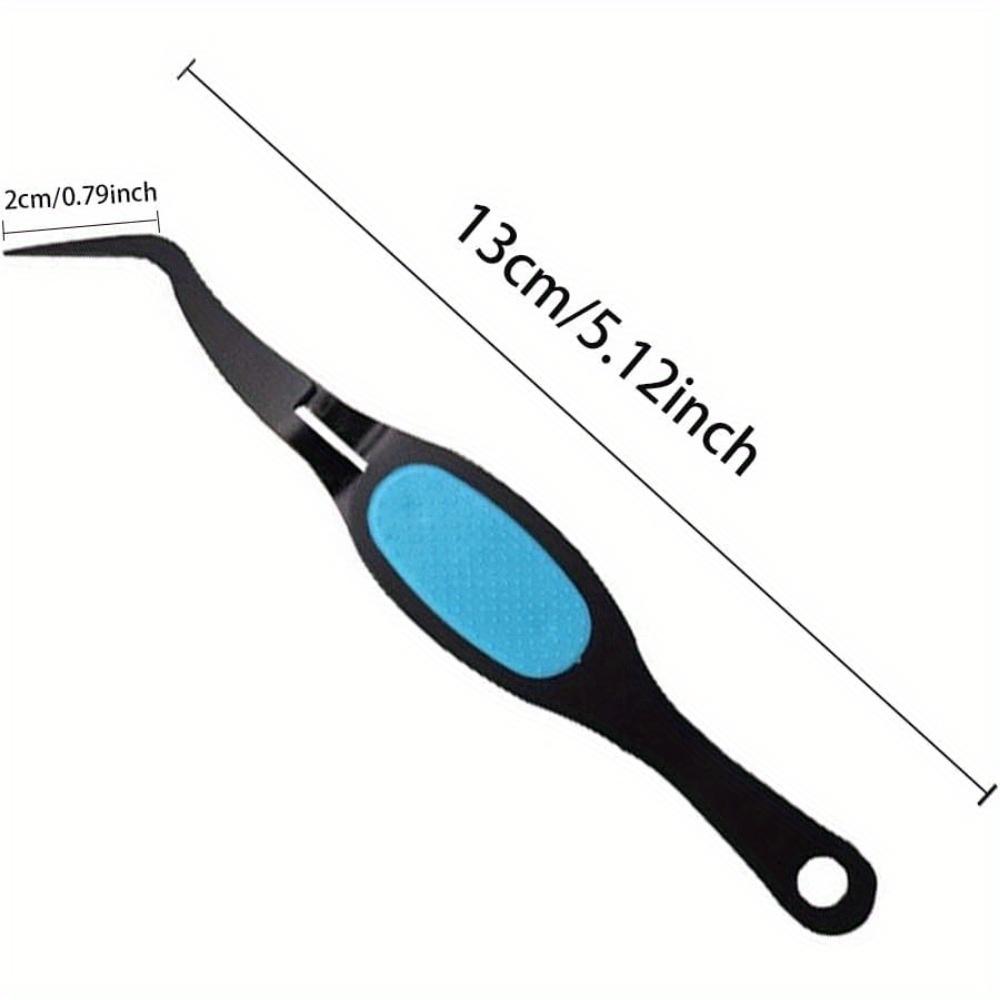 2pcs Craft Tweezers with Crossing Lock Stainless Soft Gripping Tweezers Reverse Grip Precision Tweezers for Craft, Jewelry, Beading, Electronics