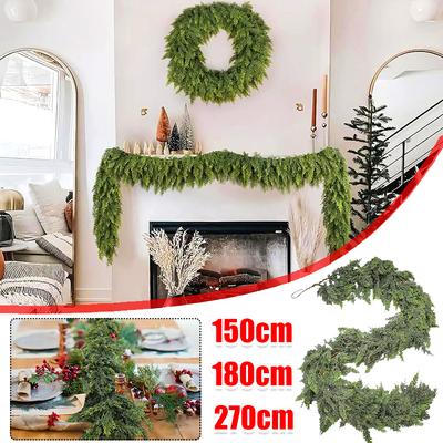 1 buc Viță de iederă artificială Petrecere Ramuri verde închis Decor exterior Ghirlandă verde de brad de Crăciun Acasă