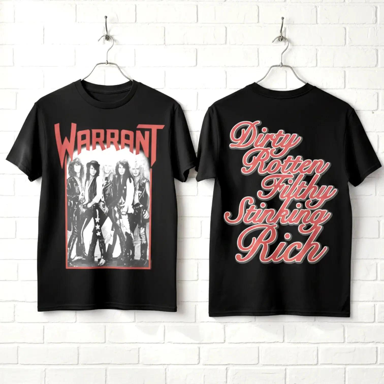 Warrant Dirty Rotten Filthy Stinking Rich Band Men s T Shirt XS