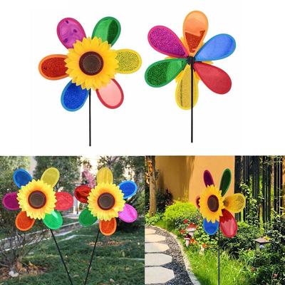 Plastic Wind Spinner Flower Lawn Decor Windmill  Garden Yard Outdoor Tent Balcony Decor
