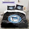Hertha BSC Pattern Bedding,Quilt Set Quilt Cover Pillowcase Home Birthday Gift(1 * Duvet Cover + 2 * Pillowcase, Without Core)