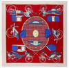 Luxury Brand Twill Silk Scarf Pumpkin Court Carriage Square Scarf New Design Print Kerchief Women Neck Shawl Wraps 130cm
