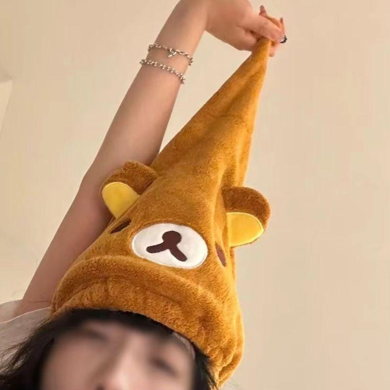 Anime Cute Rilakkuma Quick-Dry And Moisture-Wicking Plush And Comfortable Hair Drying Towel Bathroom Furnishings Daily Use Gifts