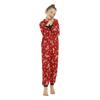 Pigiama con tuta natalizia con cappuccio Elk Loungewear, set coordinati natalizi per la famiglia