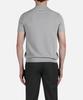 PANICALE Grey Herringbone Cotton Short Sleeve Polo Knit