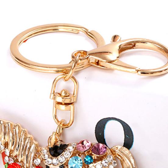 Sparkling Horse Keychain Colorful Rhinestone Enamel Horse Keychain Good Luck Horse Charm with Key Ring Gift for Friends Men Women