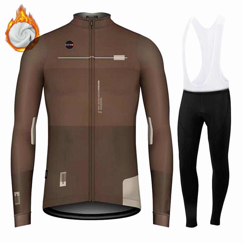 2025 Nový Gobikful - Pánský cyklistický oděvní set, Termovlna Dlouhý vlněný set a Dlouhé kalhoty pro venkovskou jízdu na horském kole