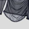 INCERUN Men Long Sleeve Ruffled See Through Mesh Party Tops T-Shirts