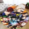 My Hero Academia Bedruckter Runder Teppich Teppich Stuhlteppich Bereichsteppich Eingang Fußmatten, für Bürostuhl Wohnzimmer Schlafzimmer Küchenraum.