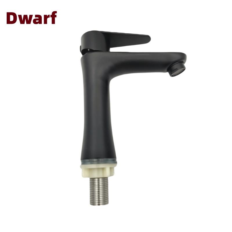 

Черный смеситель для раковины в ванной 304 нержавеющая сталь одинарный холодный смеситель бытовой современный стильный кран для воды (short）Faucet