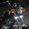 Universal LED Motorcycle Turn Signal Light Flashing Blinker Flexible Dual Color DRL Motor Flasher Ring Fork Strip Lamp