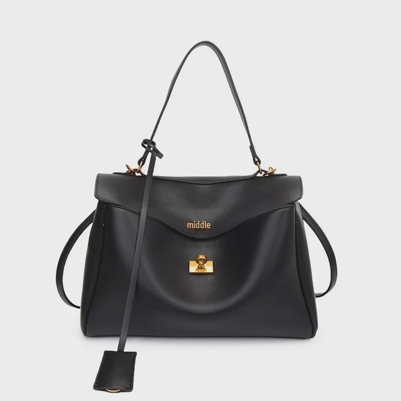 Women's French Soft Tote Bag - Elegant, Large-Capacity Shoulder/Underarm Messenger Bag