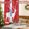 2pcs, 2D FLAT PRINTING Curtains (Without Rod) Reindeer Duo Christmas Holiday Curtains Semi-Sheer Curtains Decorations Inside Use