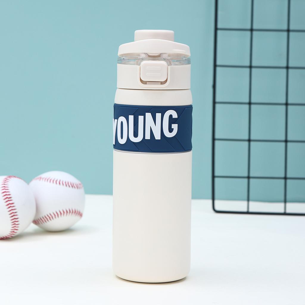 New High Appearance Level Stainless Steel Cup Student Water Cup Double Shot Jump Thermos Cup Women's Large Capacity Cup