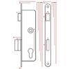 ADGO Jania Étroit Château Pour Wicket Gates 90/22 Insert Universel Sur Un Cylindre Coulé