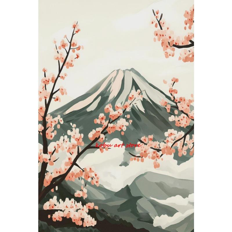 

Постер Принт Японская Сакура Горное Озеро Розовый Цветок Пейзаж Холст Картина Настенное Искусство Картина для Комнаты Домашний Декор 21cm×30cm NoFrame