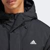 Adidas Regular Daily 600 Puffy Letter Logo Print Long Sleeve Hooded Down Jacket Men Outerwear Black IZ4883