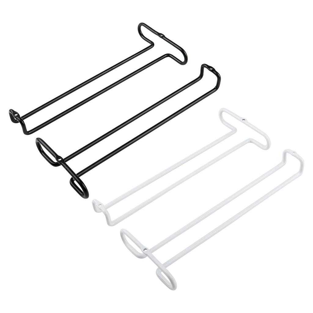 Wine Glass Rack Cup Iron Stemware Holder for Restaurant Cabinet Kitchen Black