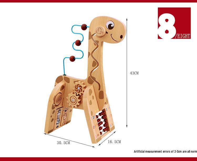 Multifunctional Wooden Abacus & Bead Maze for Baby's Hand-Eye Coordination and Early Education