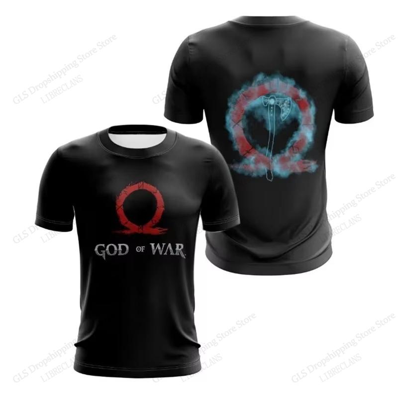 TV Game God of War 3D Printed T-shirt Summer Men's Fashion Round Neck Top Harajuku Street Short Sleeve Clothing