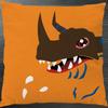 Digimon Adventure Greymon Garurumon 40x40cm Pillowcase Pillow Case Cover Cosplay Fanart Gift BED/SOFA/CAR Decor New