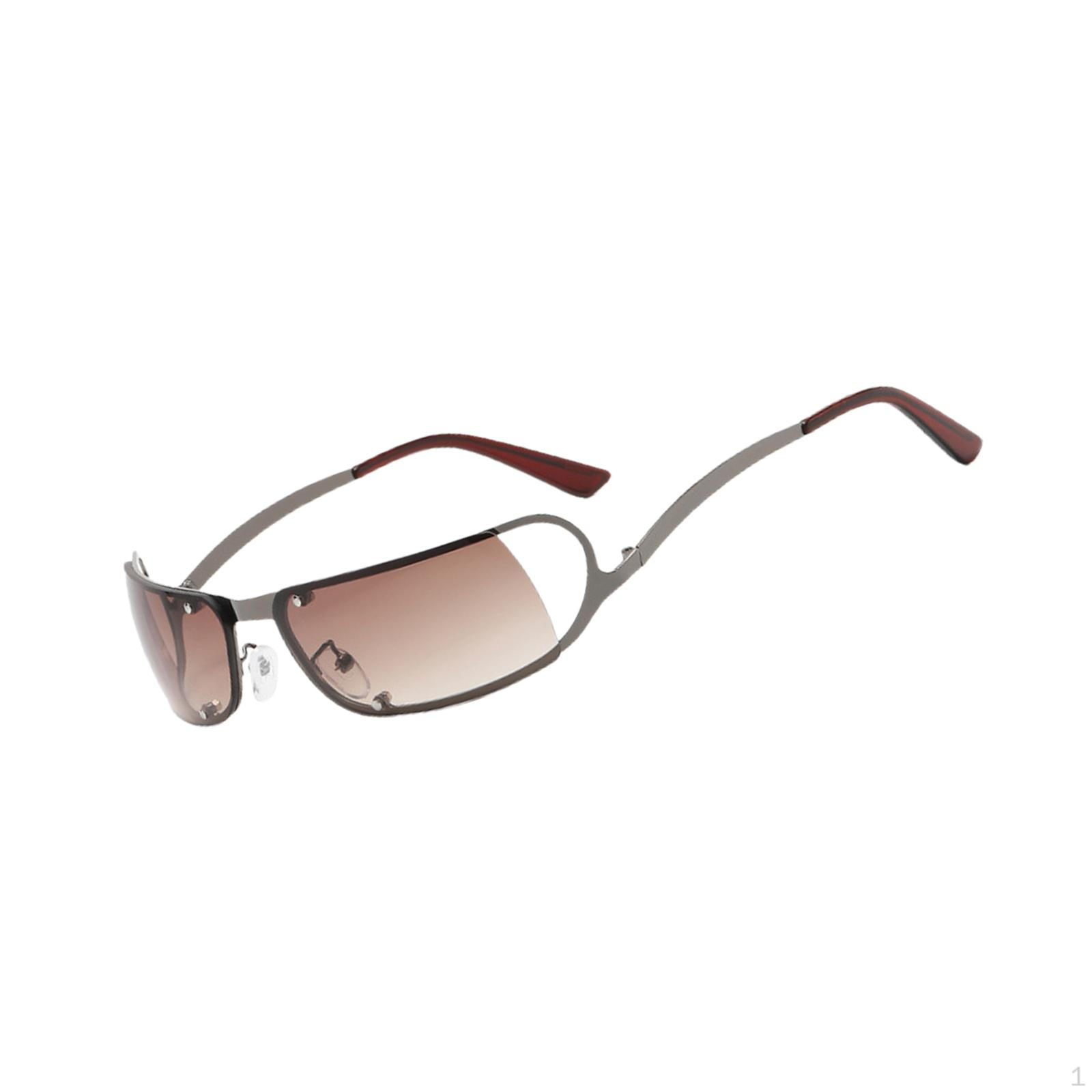 Fashion Women Sunglasses Ultralight Frame Sun Protection Futuristic Shades Eyewear Brown